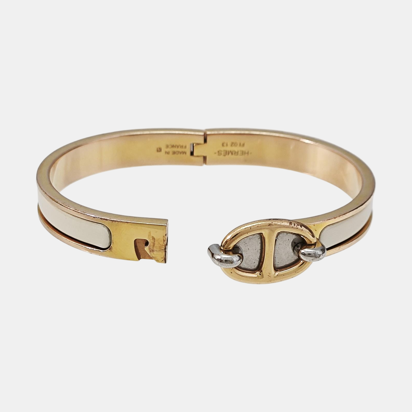Metal White Bangle