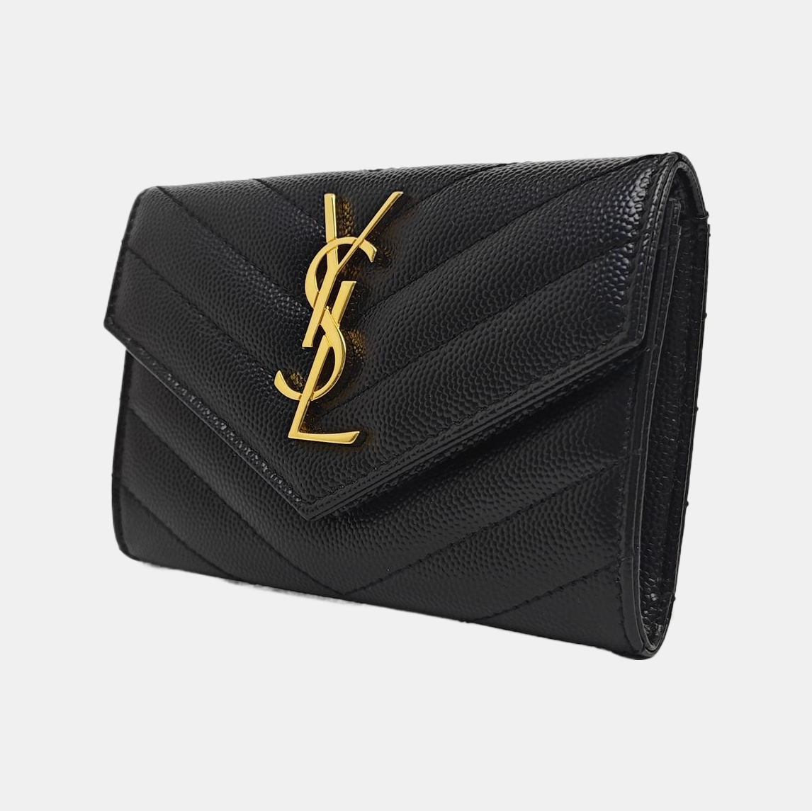 MONOGRAM Chevron Calfskin Black Wallet