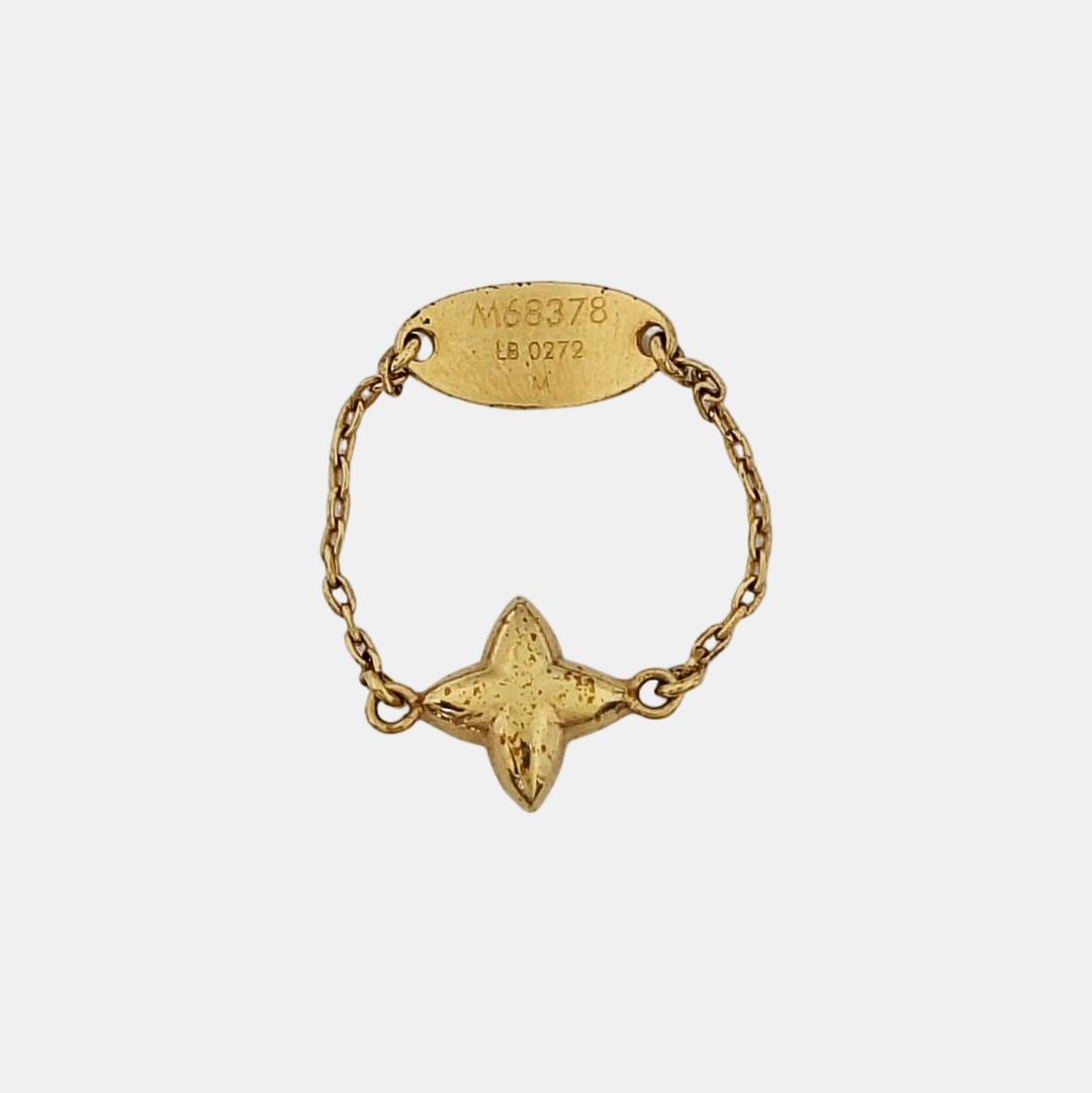 BLOOMING STRASS Metal Gold Ring EU 55
