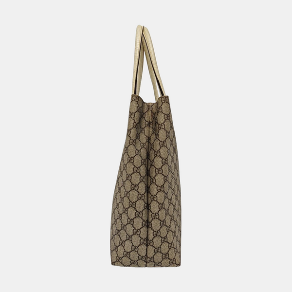 Monogram Coated Canvas Tote Bag Beige