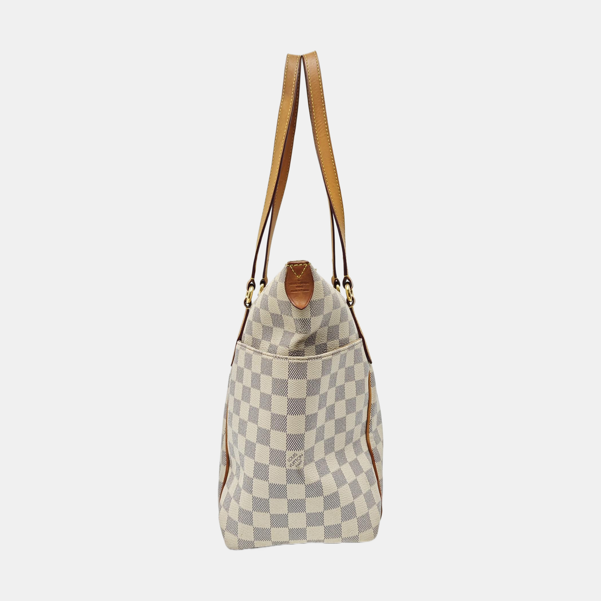 TOTALLY MM Damier Azur Coated Canvas White