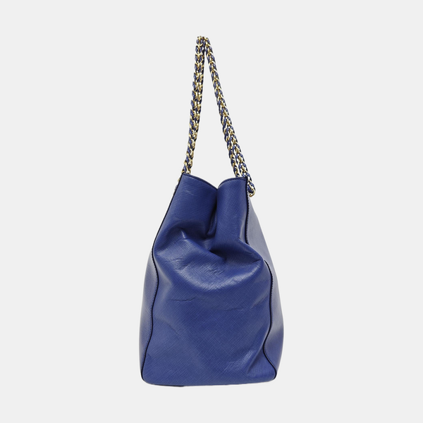 Calfskin Tote Bag Blue