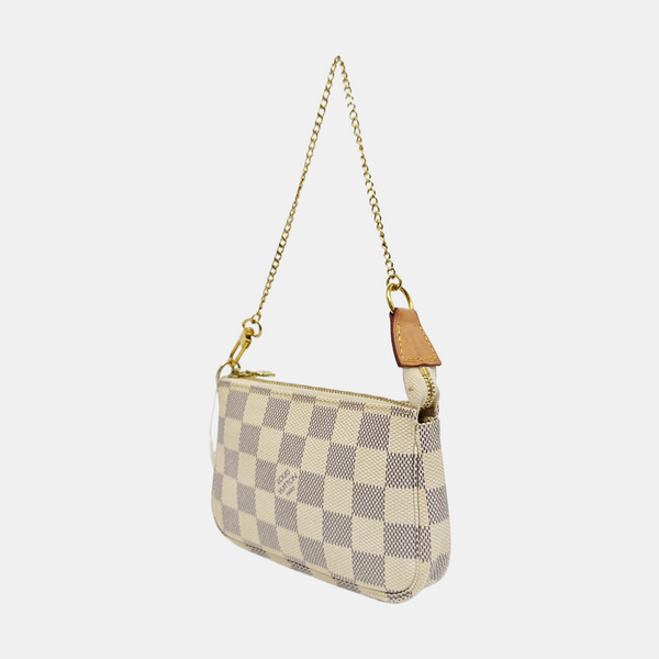 ACCESSOIRES Mini Damier Azur Coated Canvas White