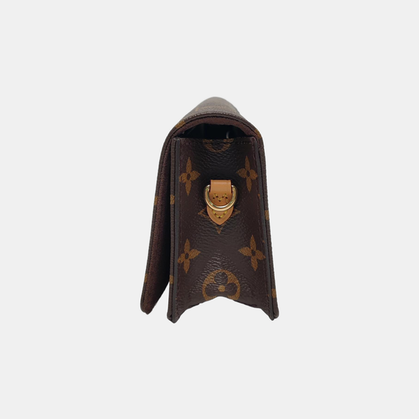 Lily Monogram Coated Canvas Brown