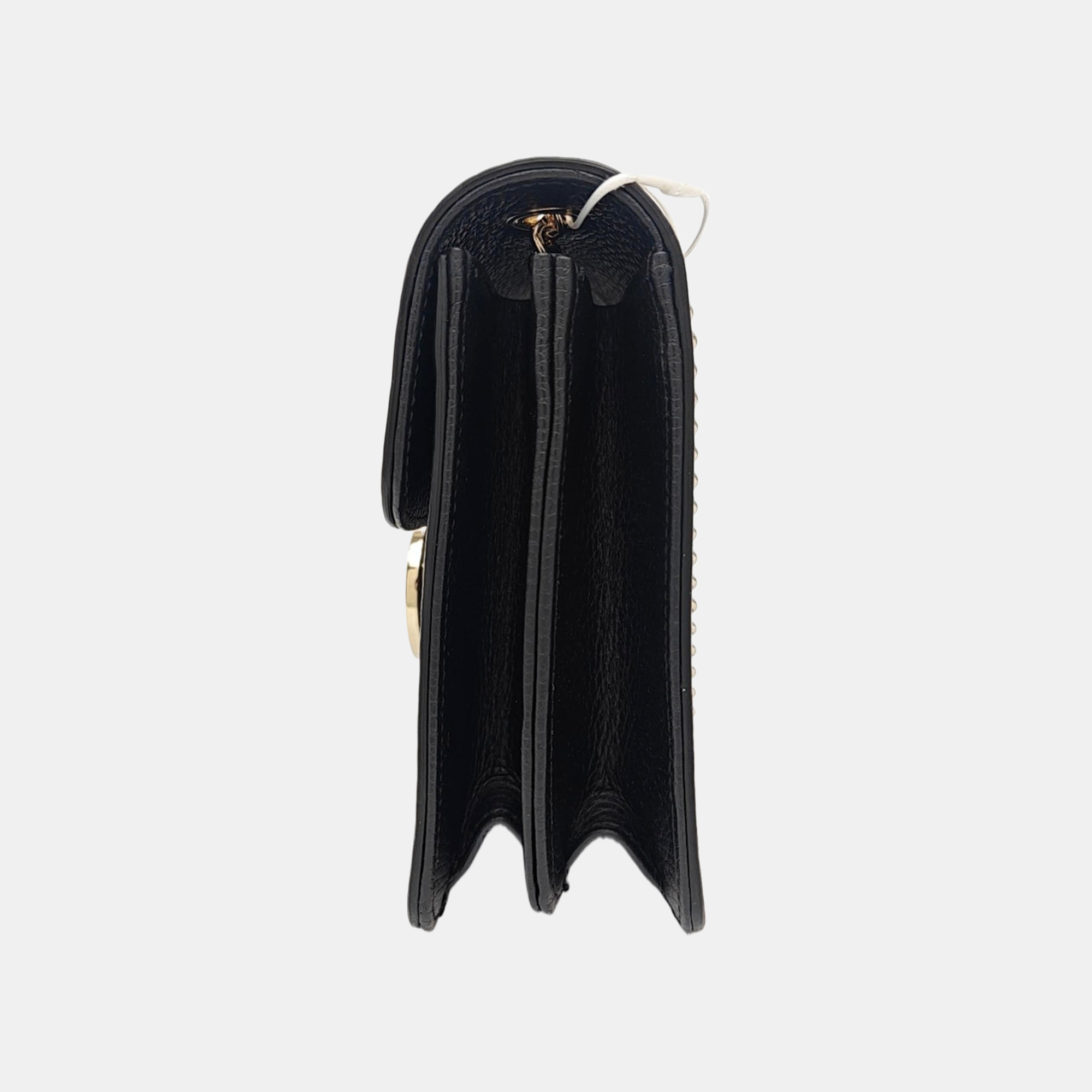 Interlocking G Small Calfskin Black