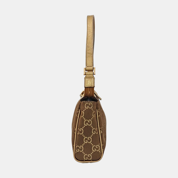 Monogram Canvas Top Handle Bag Brown