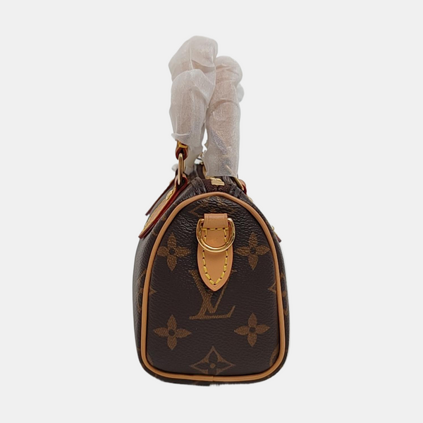 SPEEDY Nano Monogram Coated Canvas Brown