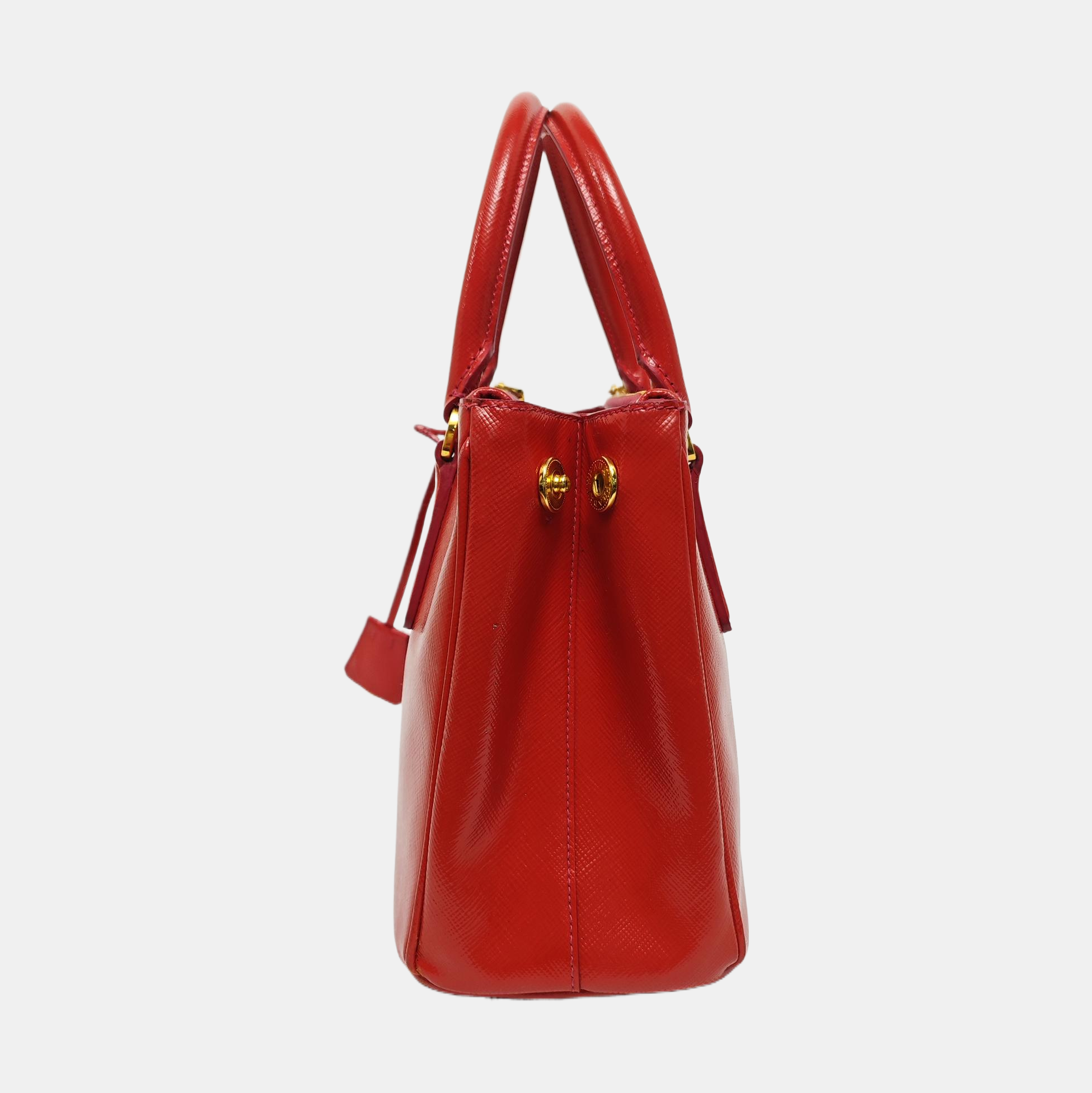 Galleria Small Saffiano Calfskin Red