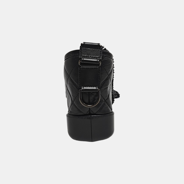 GABRIELLE Small Quilted Calfskin Black