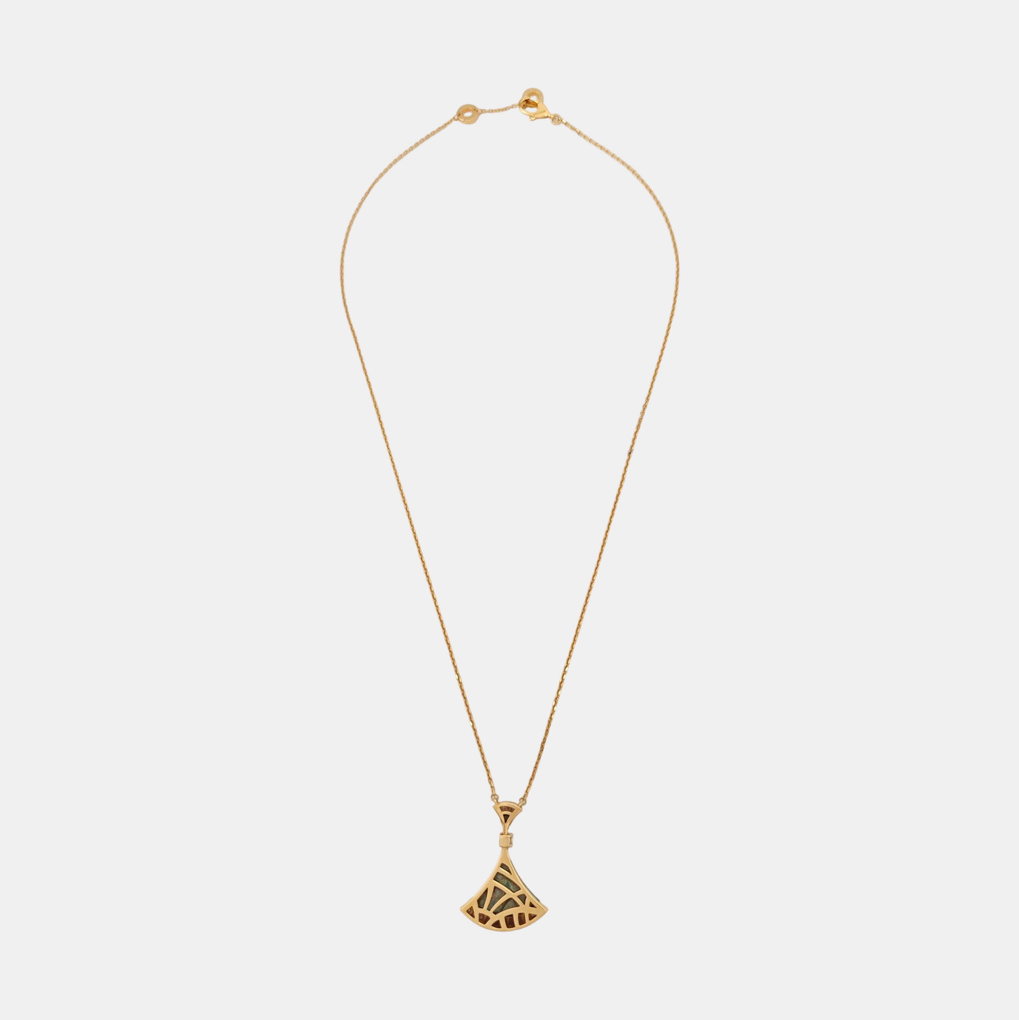 DIVAS' DREAM 18k Rose Gold Green Necklace