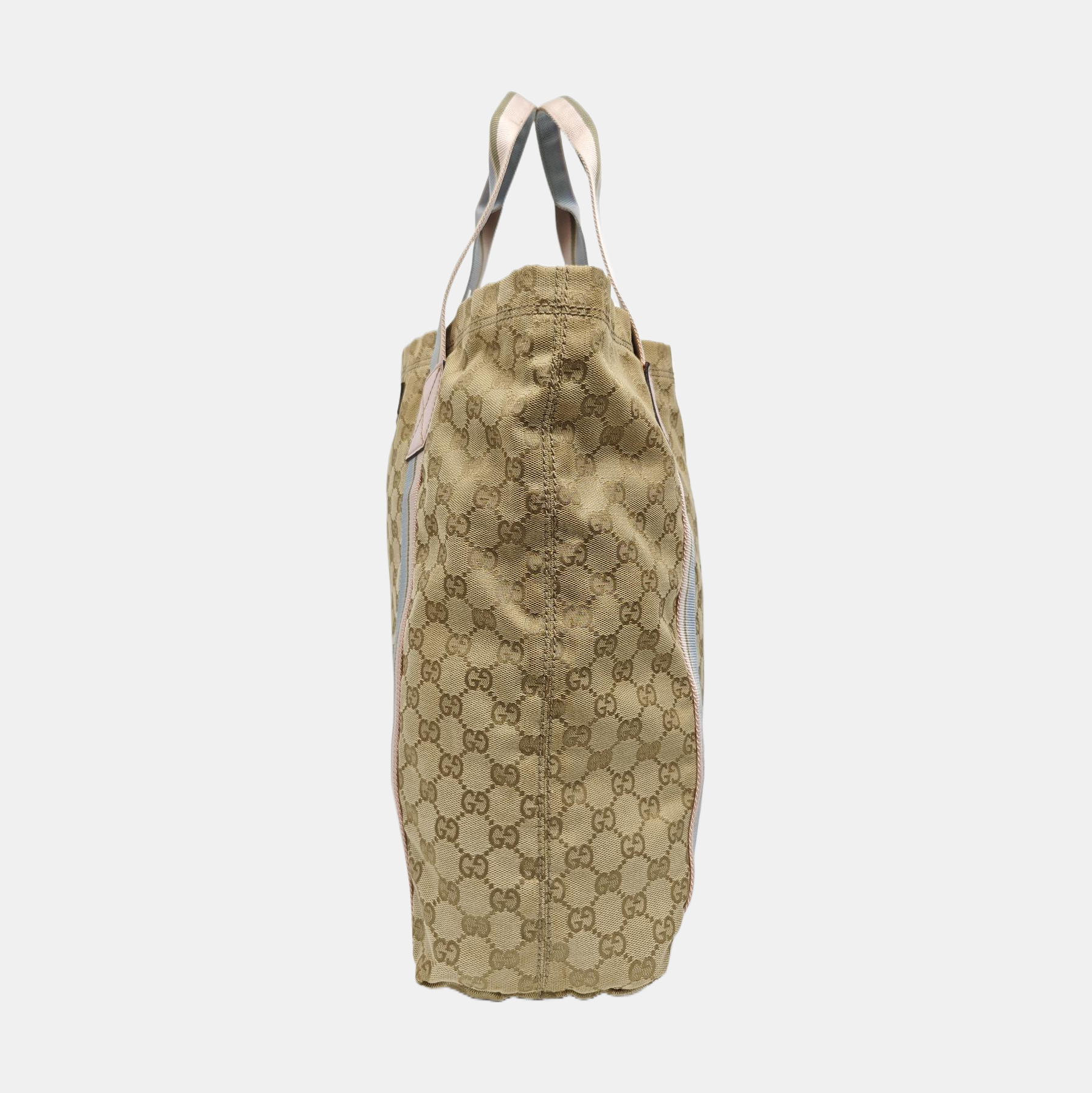 Monogram Canvas Tote Bag Beige