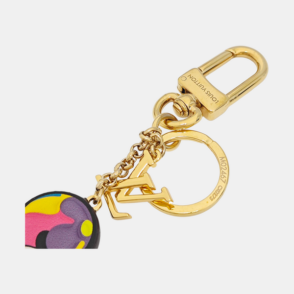 Coated Canvas Bag Charm Multicolor