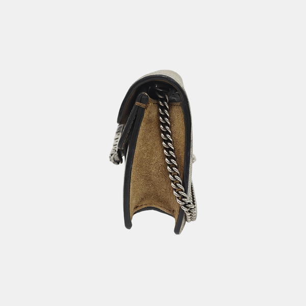 Dionysus Super Mini Monogram Coated Canvas Beige