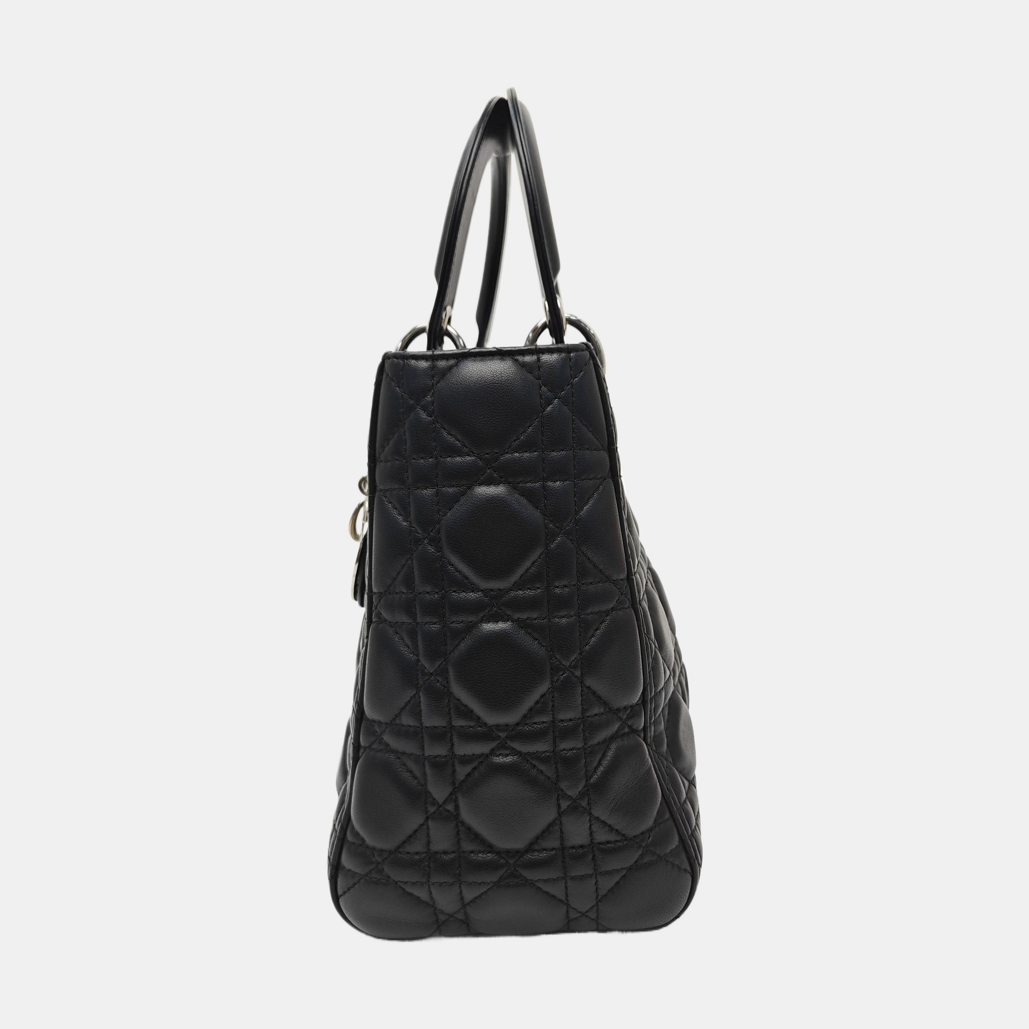 Lady Dior Medium Cannage Lambskin Black