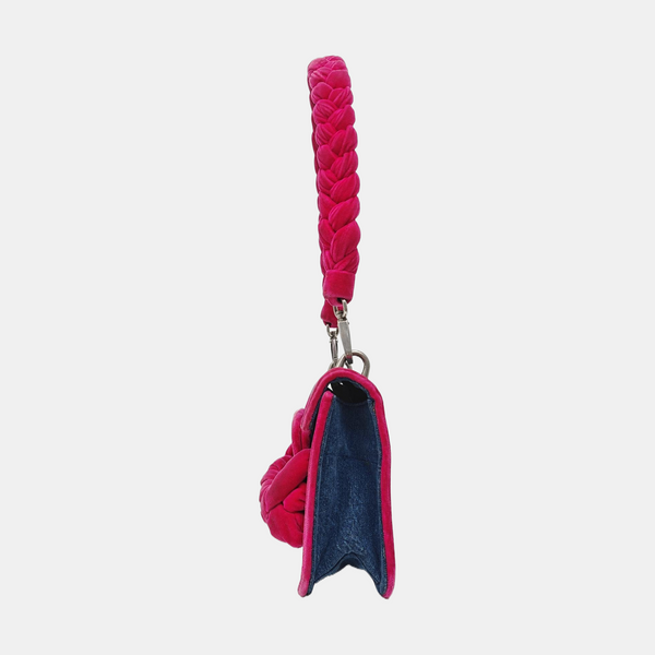 Denim Top Handle Bag Blue