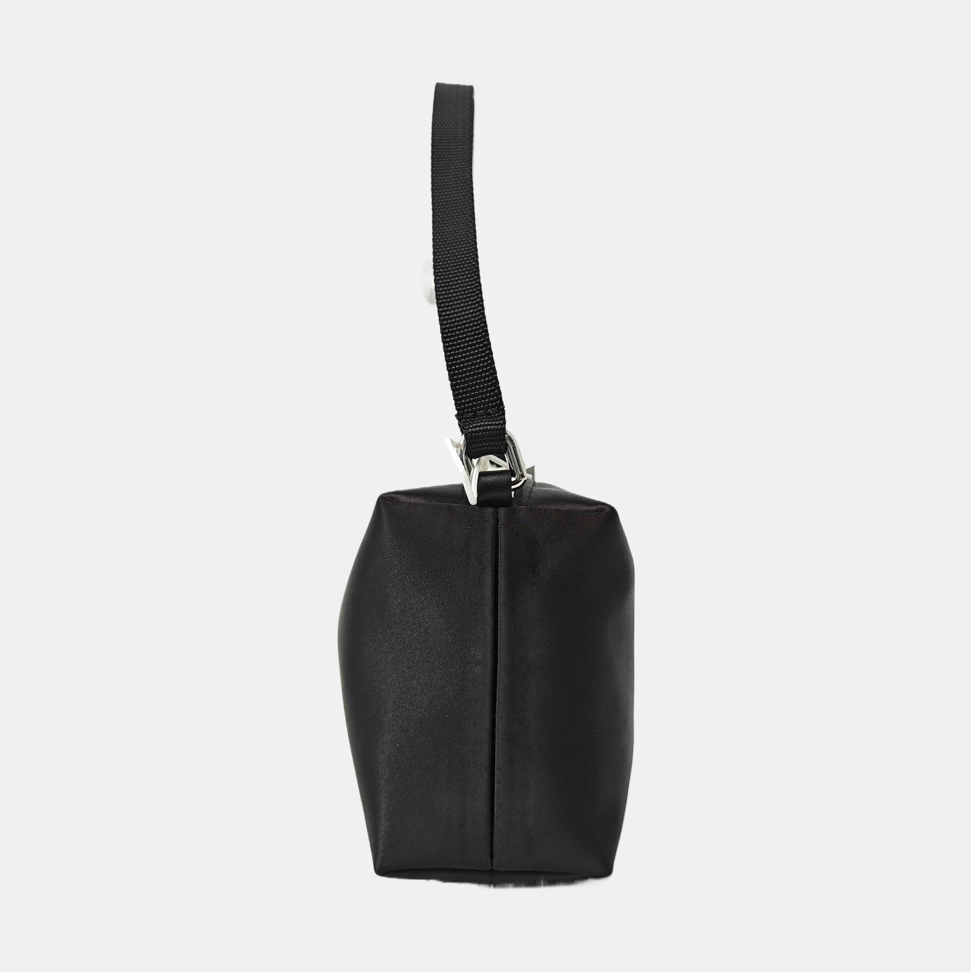 Fabric Top Handle Bag Black