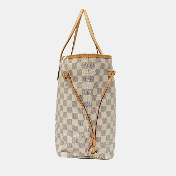 NEVERFULL MM Damier Azur Coated Canvas Beige