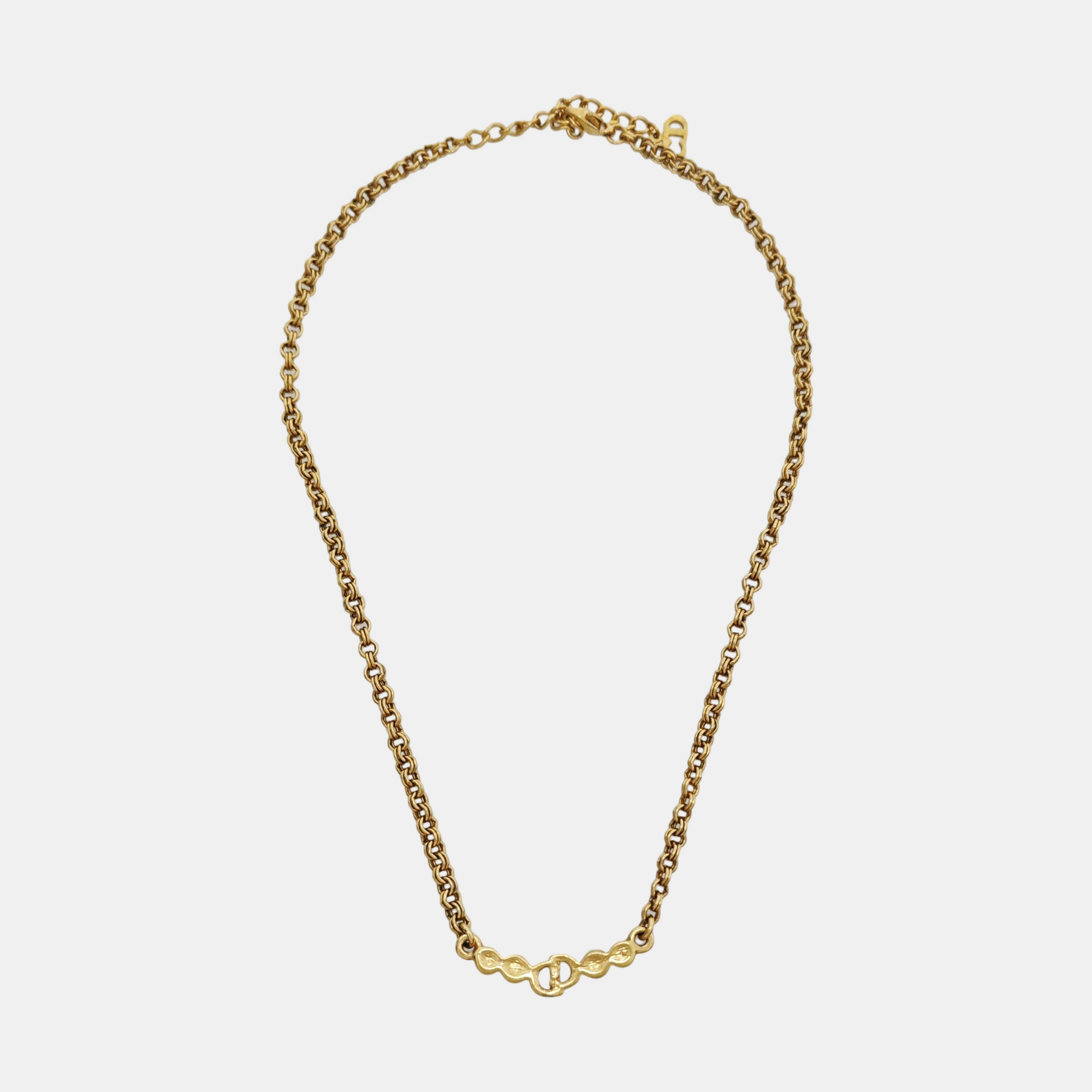 Petit CD Metal Gold Necklace