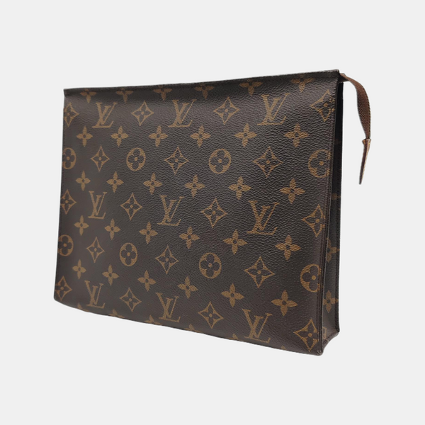 TOILET POCKET 26 Monogram Coated Canvas Brown