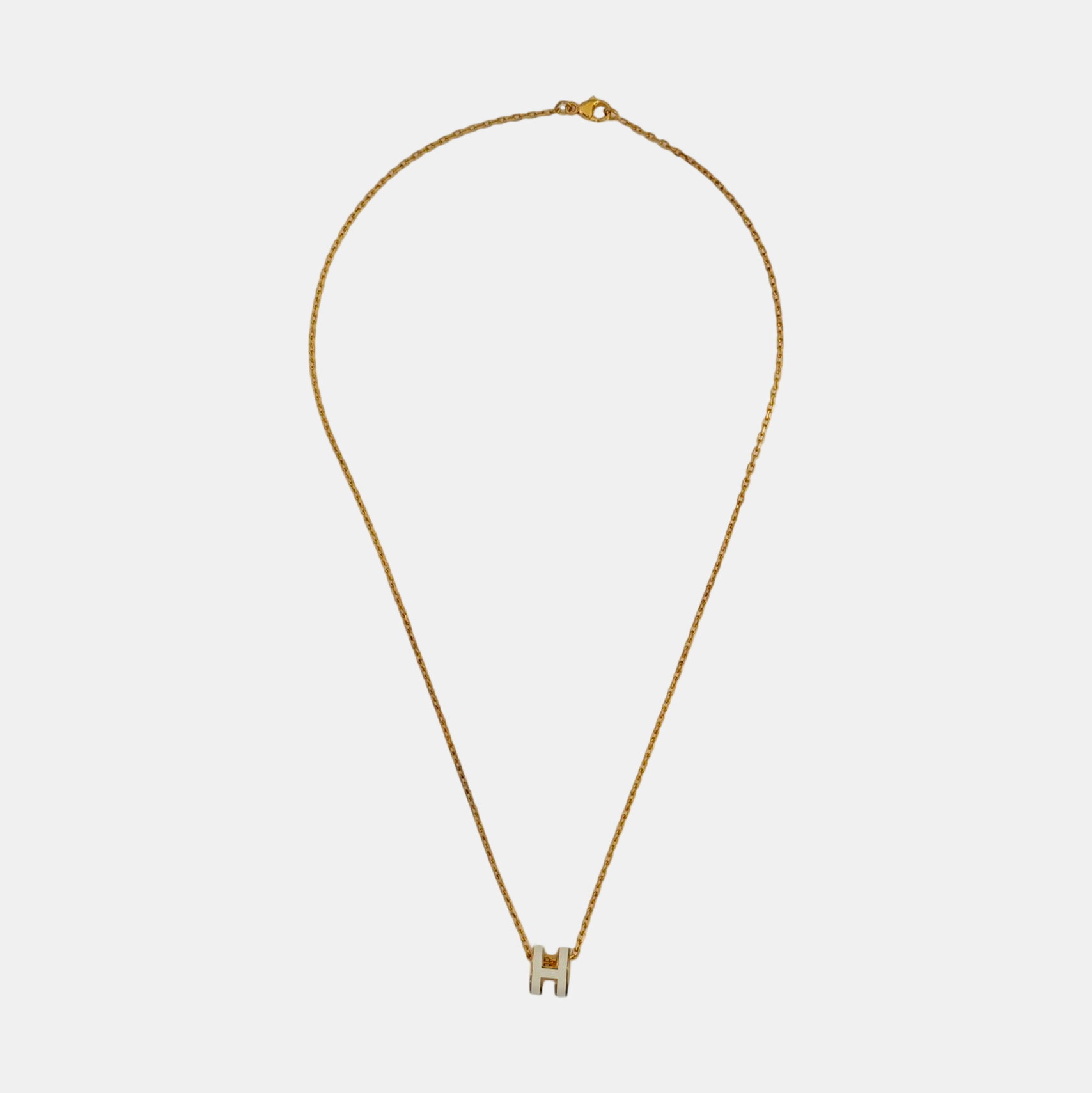 Pop H Metal Gold Necklace