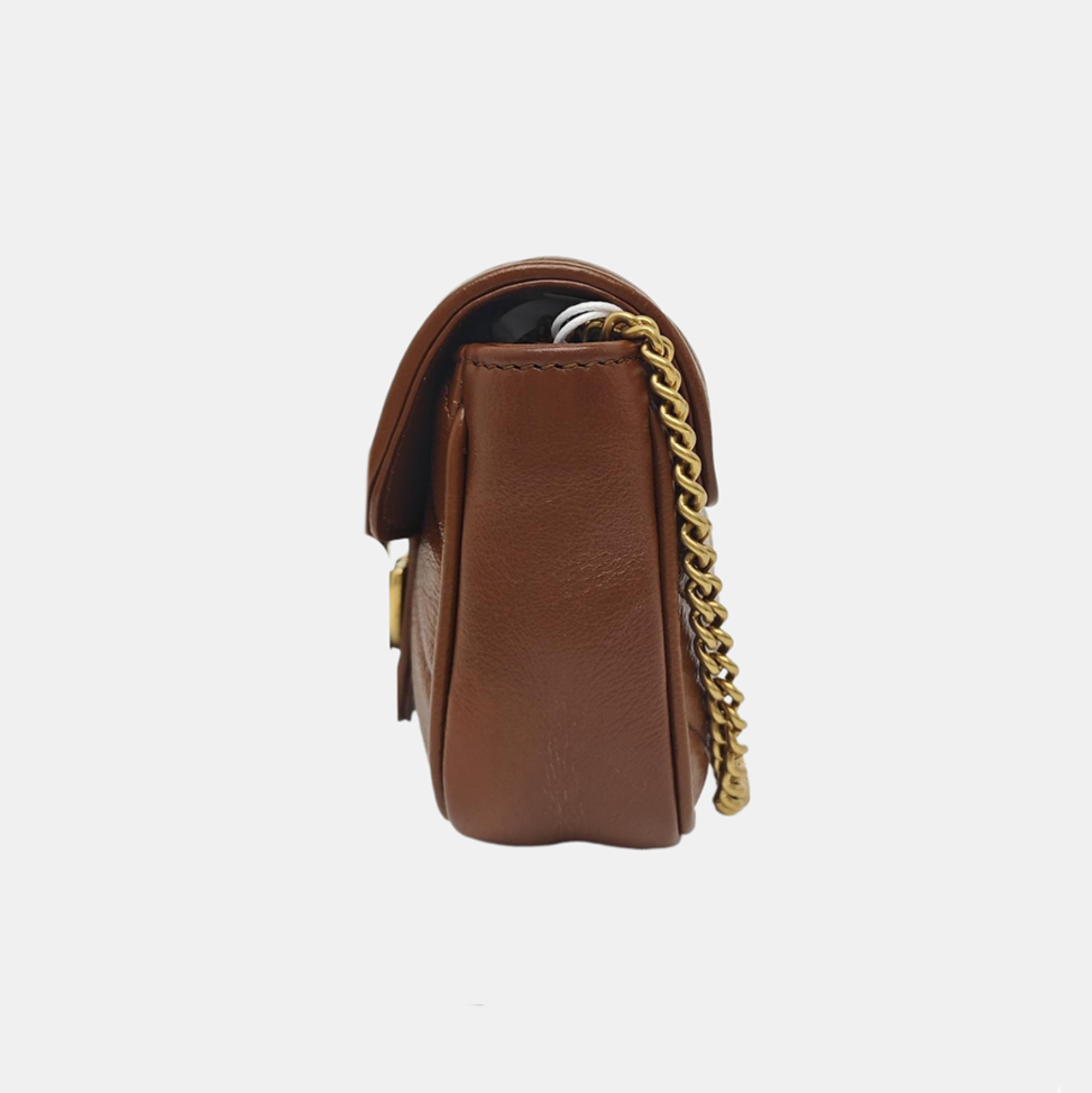 GG Marmont Mini Quilted Calfskin Brown