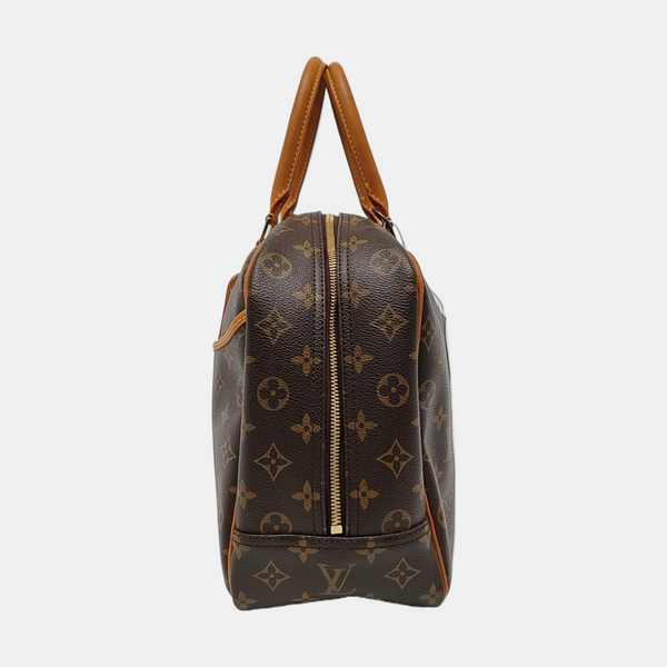DEAUVILLE MM Monogram Coated Canvas Brown