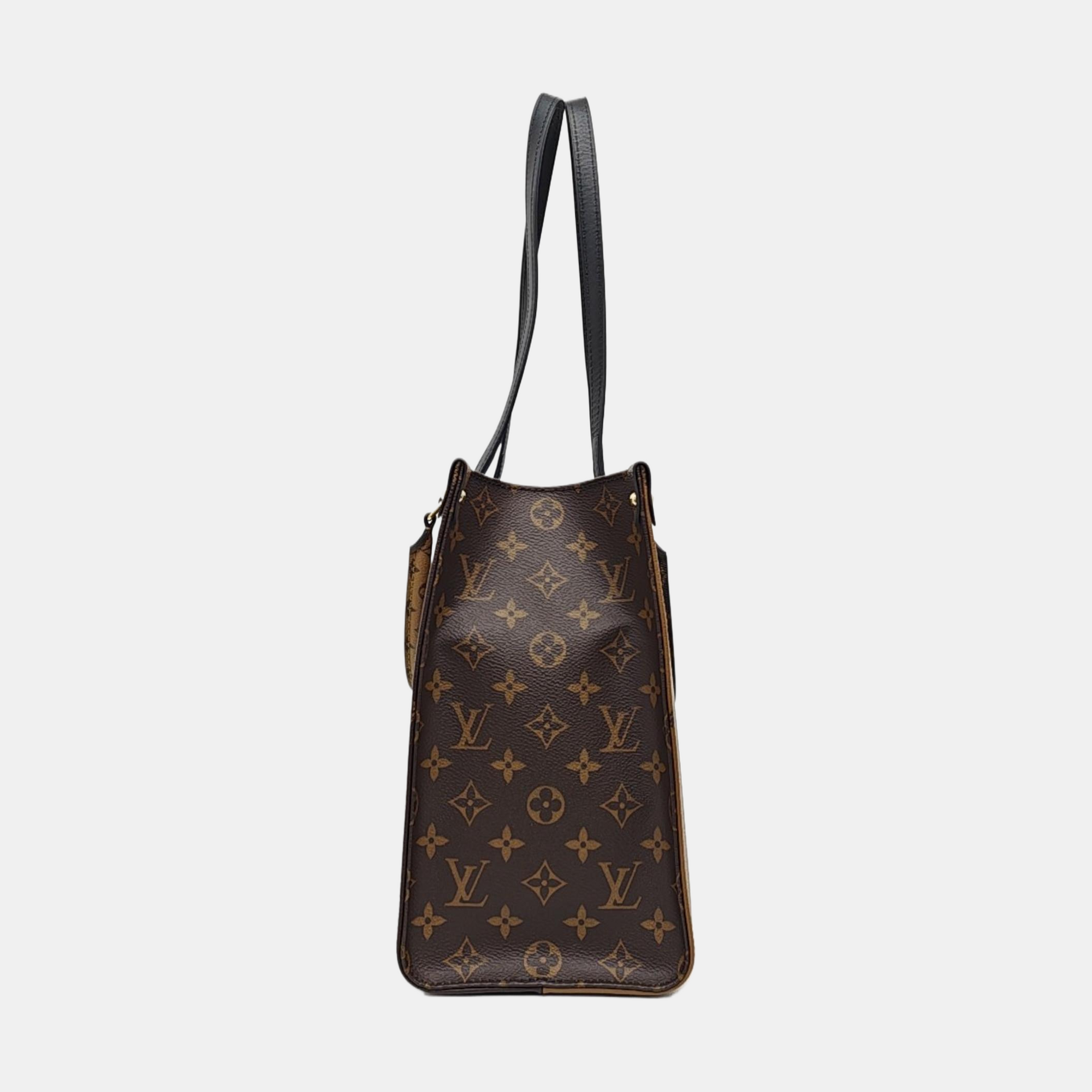ONTHEGO MM Monogram Coated Canvas Brown