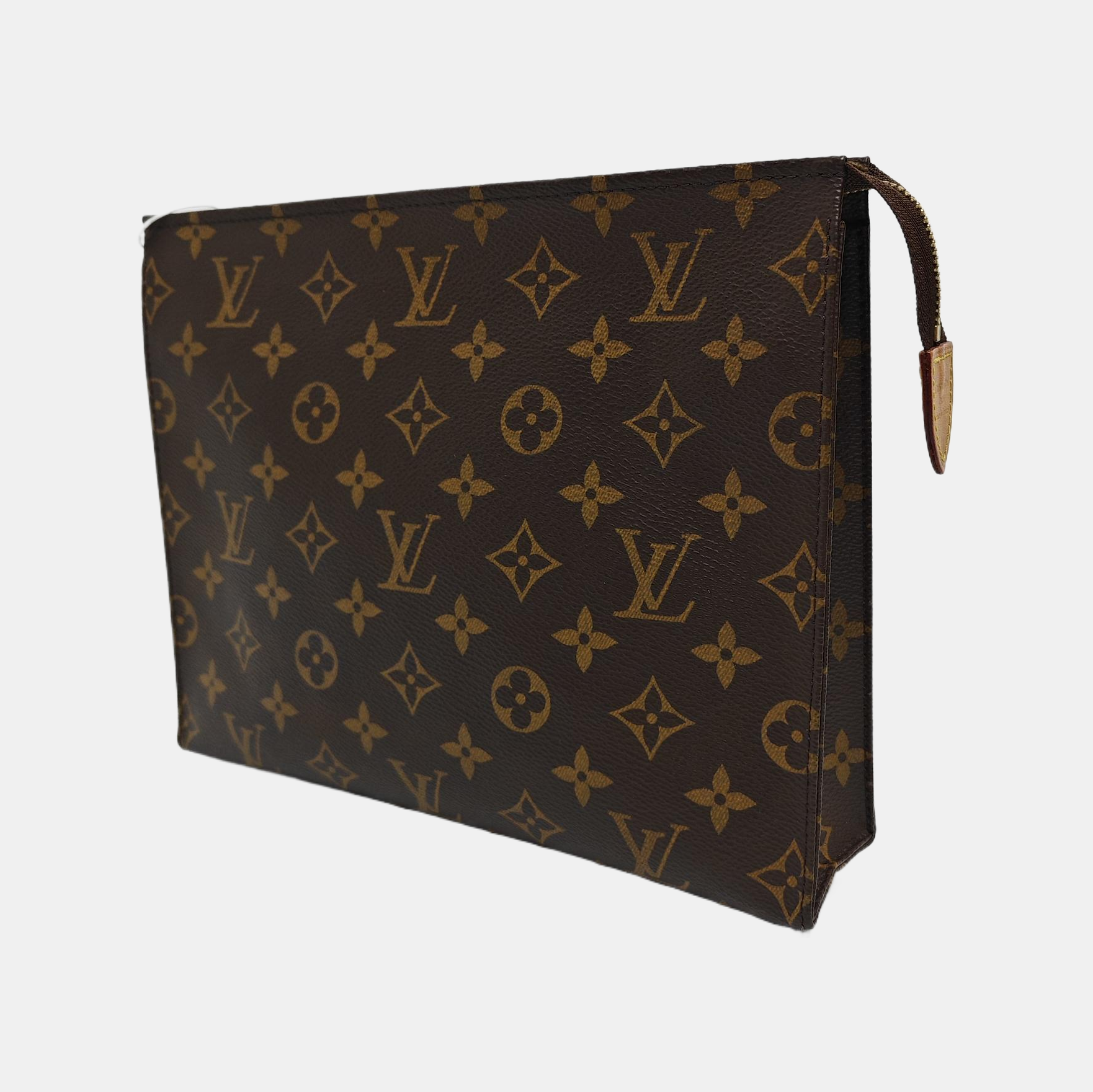 TOILET POCKET 26 Monogram Coated Canvas Brown