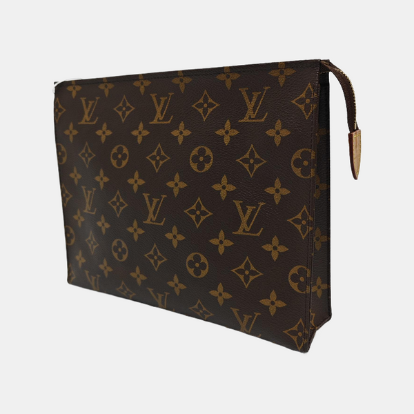 TOILET POCKET 26 Monogram Coated Canvas Brown