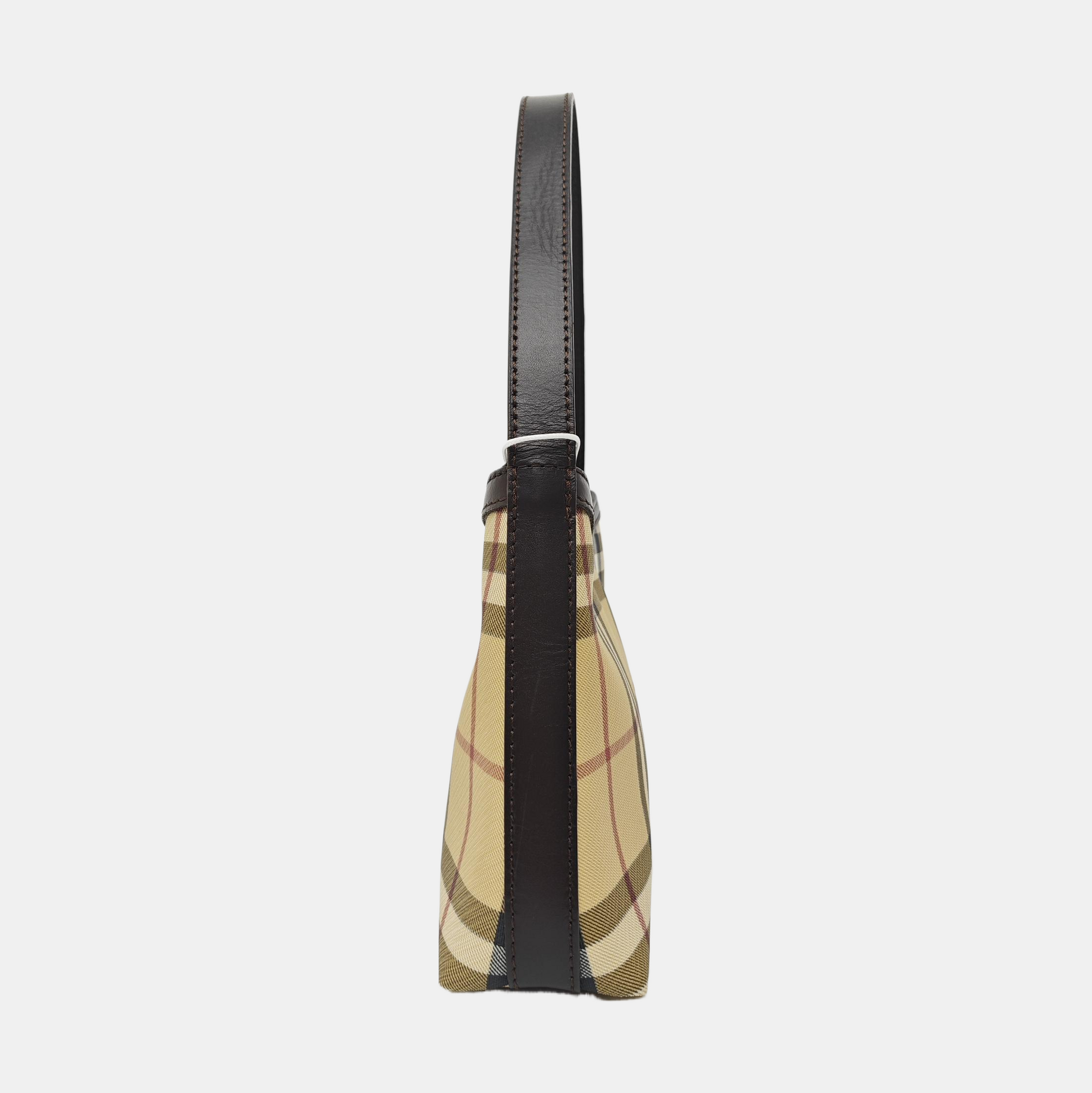 Coated Canvas Top Handle Bag Beige