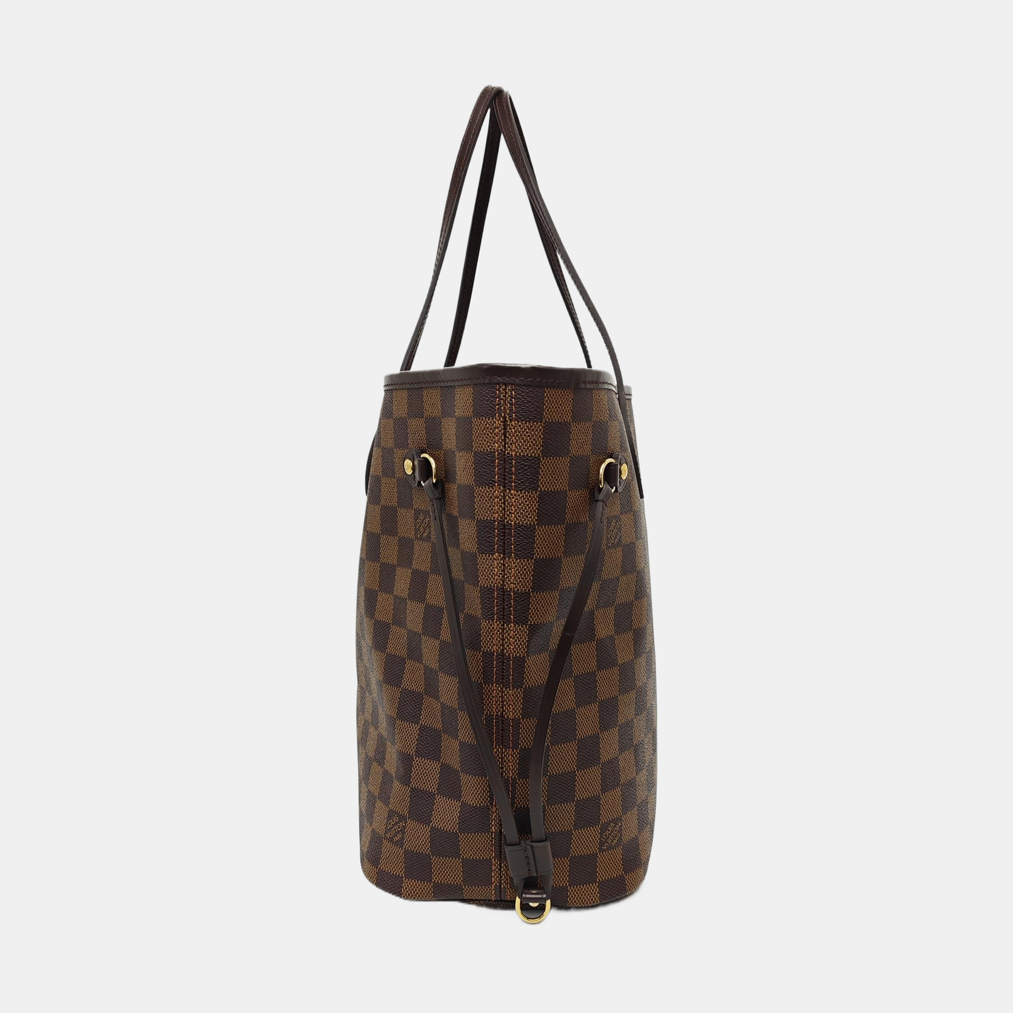 NEVERFULL MM Damier Ebene Coated Canvas Brown