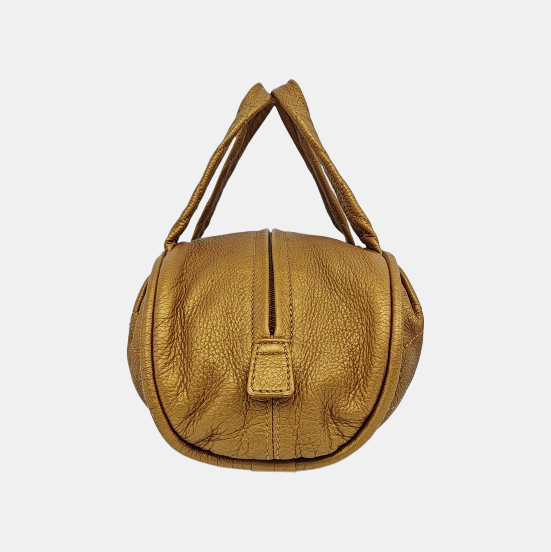 Quilted Deer Leather Gold