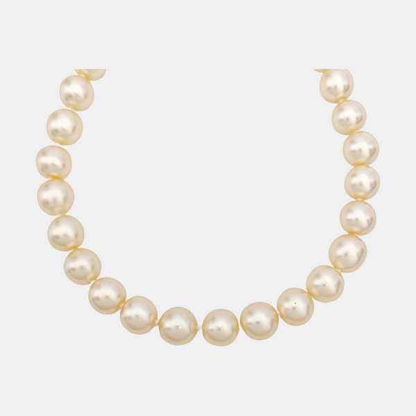 Faux Pearl Yellow Necklace