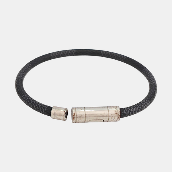 Coated Canvas Black Bangle