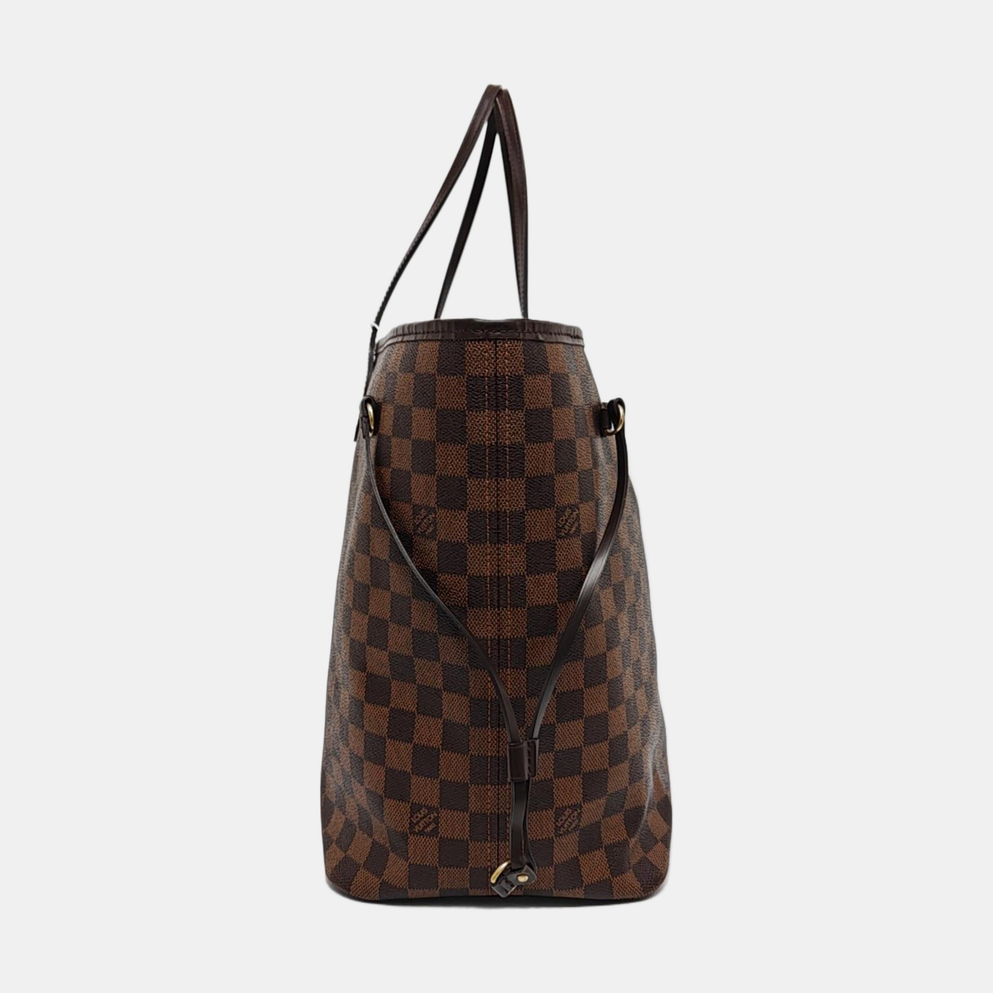 NEVERFULL GM Damier Ebene Coated Canvas Brown
