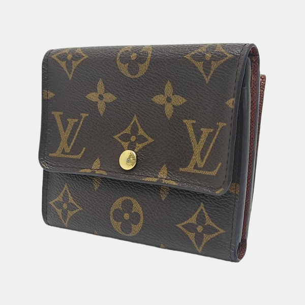 ANAIS Monogram Coated Canvas Brown Wallet