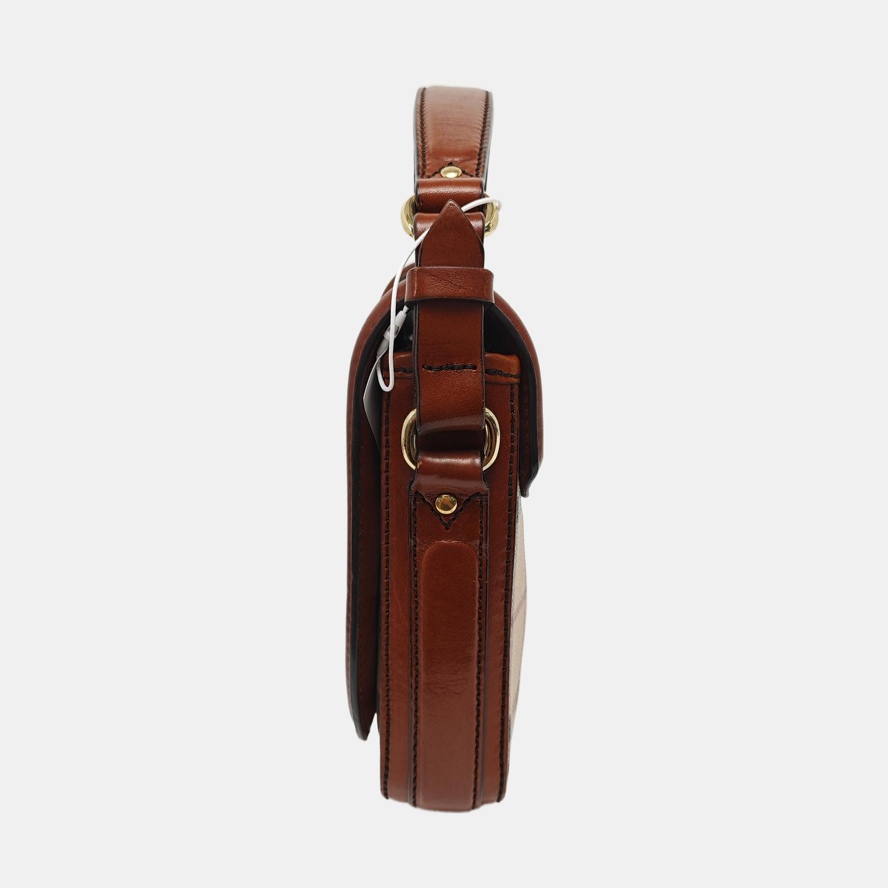 Coated Canvas Shoulder Bag Beige