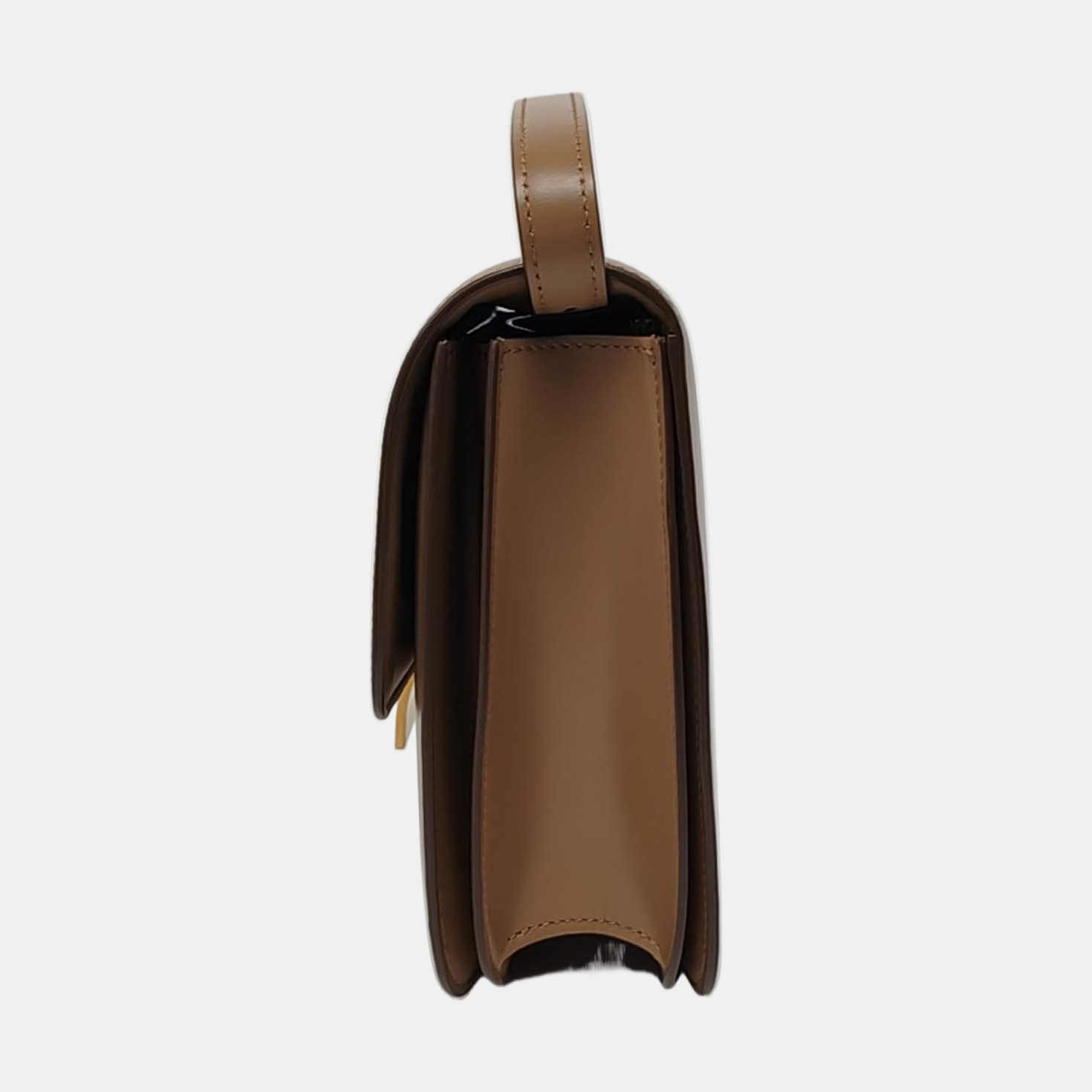 Authenticated pre-owned  CLASSIC BOX Medium Calfskin Brown - Crossbody Bag at Looply