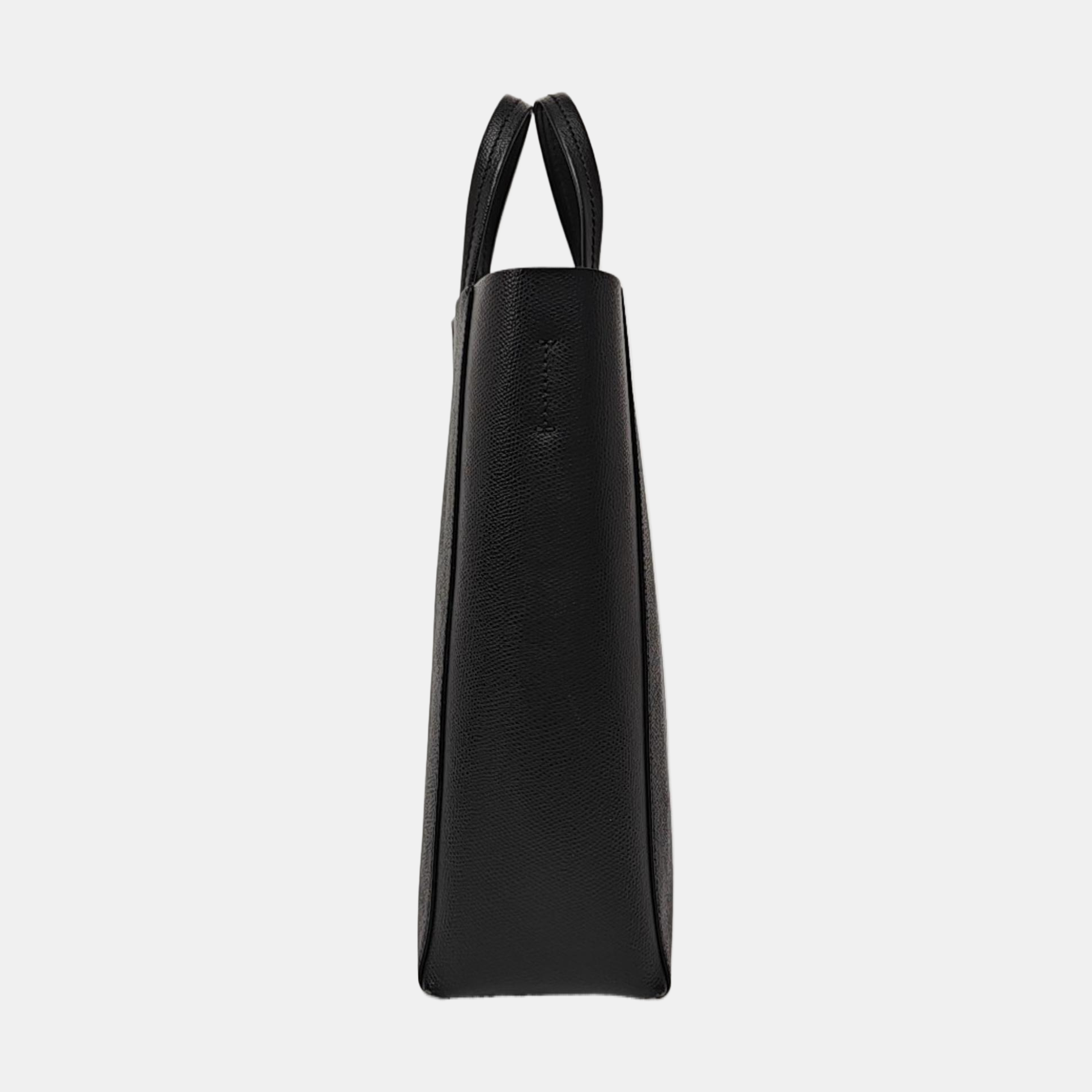 Authenticated pre-owned  VERTICAL CABAS Small Calfskin Black - Tote Bag at Looply