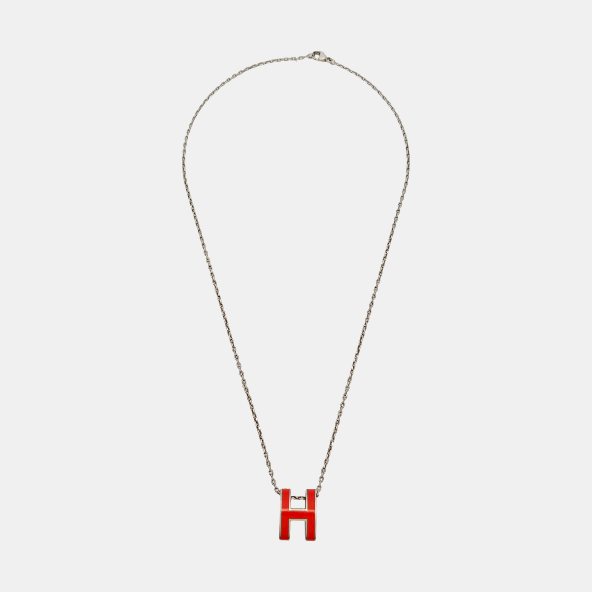 Pop H Metal Silver Necklace