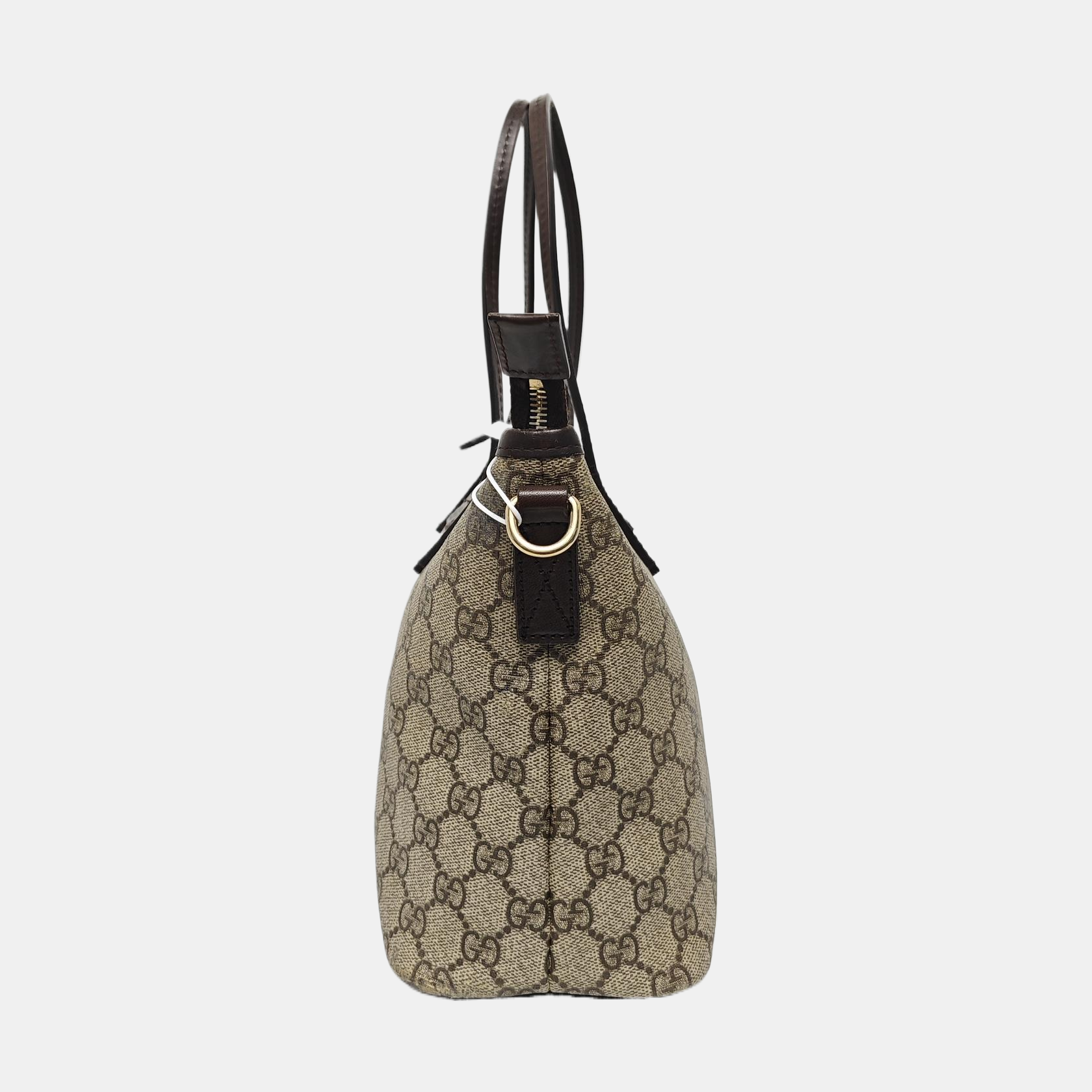 Monogram Coated Canvas Tote Bag Brown