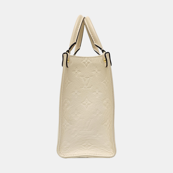 ONTHEGO PM Monogram Calfskin Beige