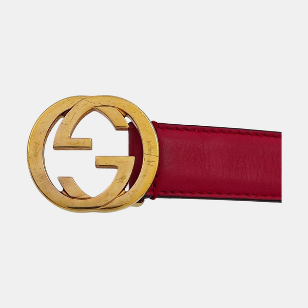 Leather Belt Red