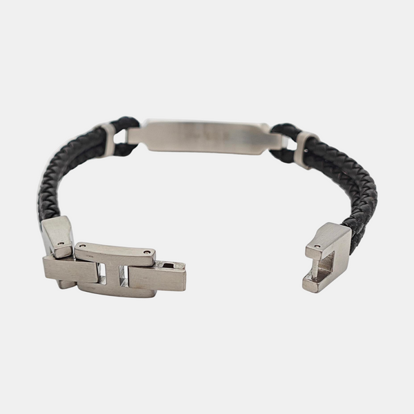 Leather Black Bangle