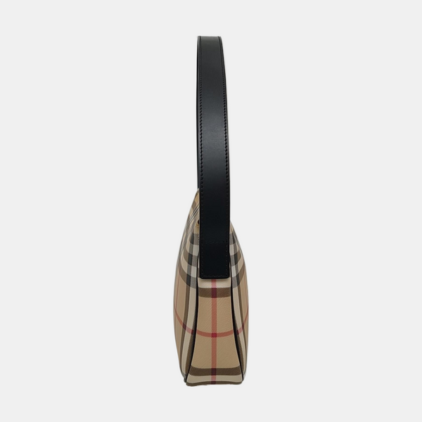 Coated Canvas Shoulder Bag Beige