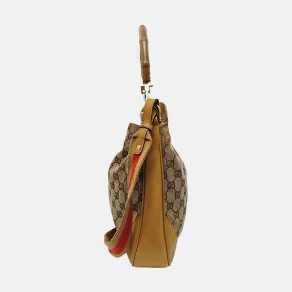 Monogram Canvas Shoulder Bag Brown