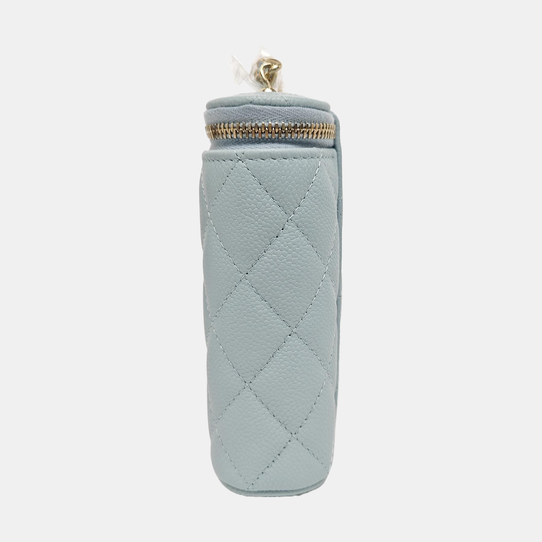 VANITY CASE Mini Quilted Grained Calfskin Blue