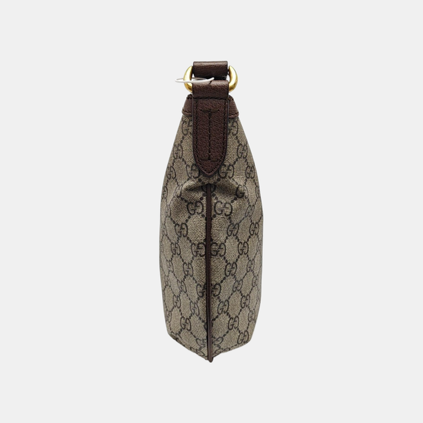 Ophidia Small Monogram Coated Canvas Beige