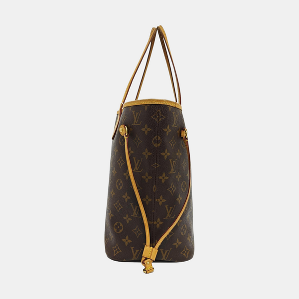 NEVERFULL MM Monogram Coated Canvas Brown