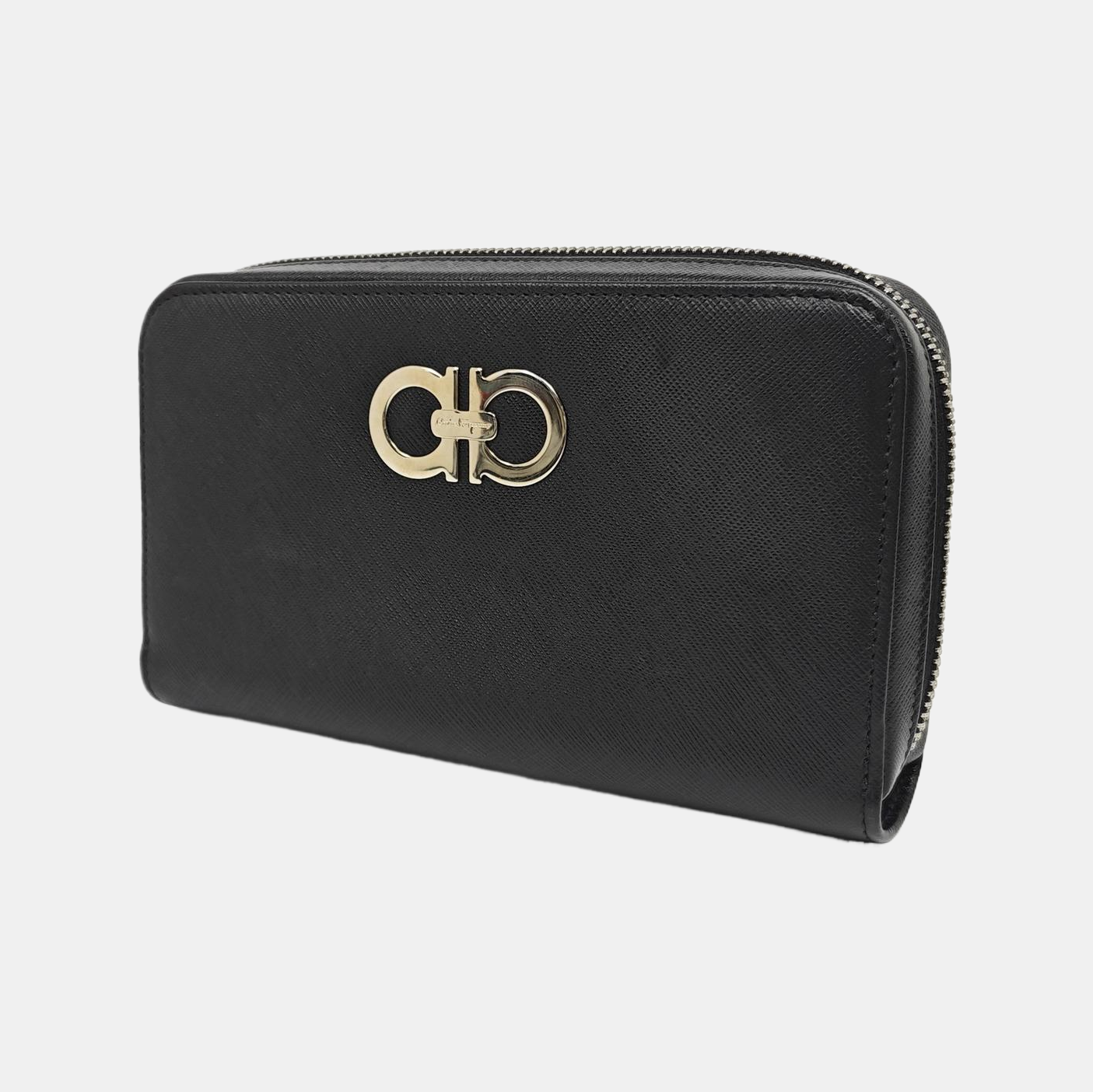 Authenticated pre-owned  Gancini Calfskin Black - Clutch at Looply